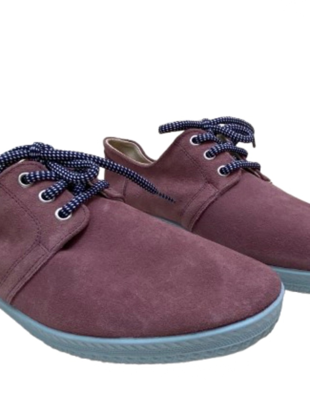 ✨NWB✨ FLY London Stot Suede Lace-Up Sneakers Burgundy Blue Sole
